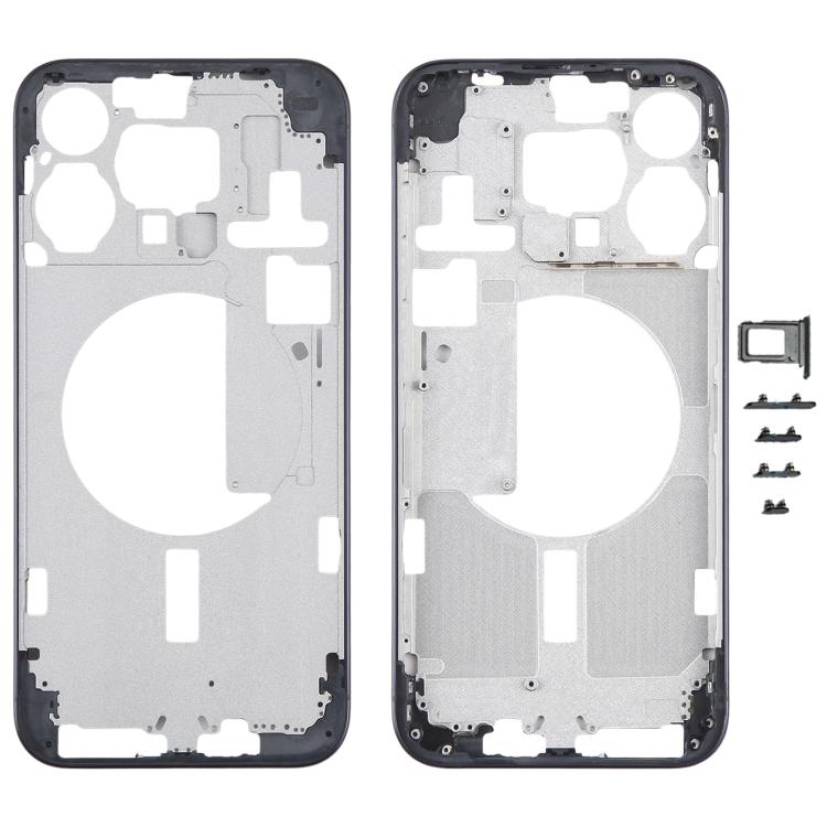 Mittelrahmenblende für iPhone 15 Pro Max mit seitlichen Tasten und Kartenfach, Version: CE EU-Version, For iPhone 15 Pro Max(CE EU Version)