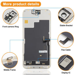 HXL Soft OLED-Bildschirm für iPhone 15 Pro, For iPhone 15 Pro