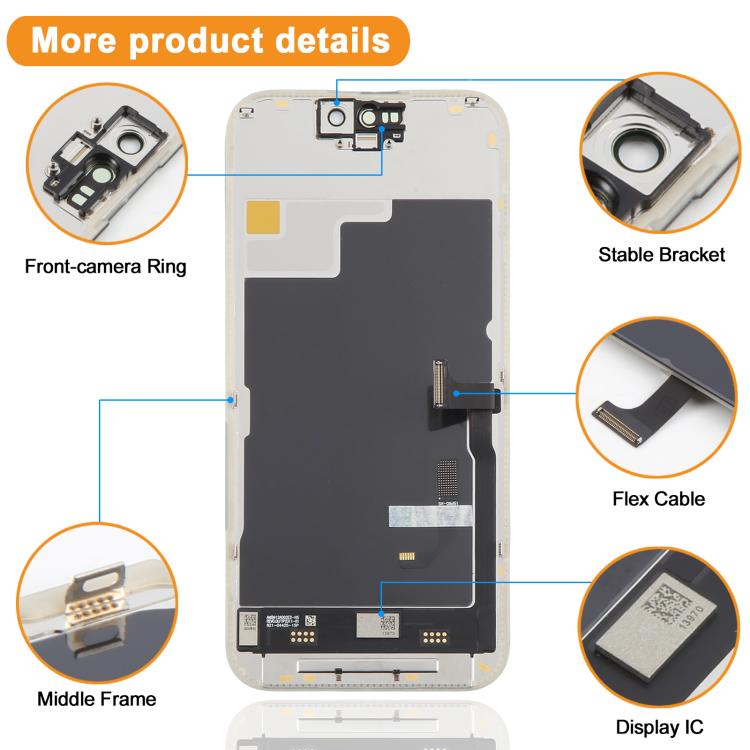 HXL Soft OLED-Bildschirm für iPhone 15 Pro, For iPhone 15 Pro