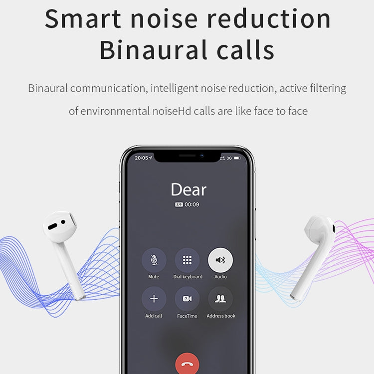 i9 Touch Wireless TWS Sport Bilaterales Stereo Bluetooth 5.0 Headset mit Ladebox, Touch-Version, Touch Version