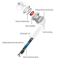i9 Touch Wireless TWS Sport Bilaterales Stereo Bluetooth 5.0 Headset mit Ladebox, Touch-Version, Touch Version