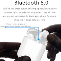i9 Touch Wireless TWS Sport Bilaterales Stereo Bluetooth 5.0 Headset mit Ladebox, Touch-Version, Touch Version