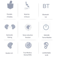 Q2 TWS Bluetooth 5.0 Binauraler Stereo-Wireless-Sport-Bluetooth-Kopfhörer