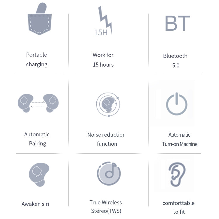Q2 TWS Bluetooth 5.0 Binauraler Stereo-Wireless-Sport-Bluetooth-Kopfhörer