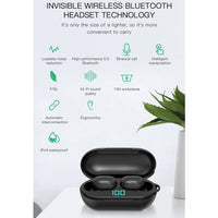 H6 TWS Bluetooth 5.0 Kabelloser Bluetooth-Kopfhörer mit Digitalanzeige und Ladebox, Unterstützung für Siri und HD-Anrufe