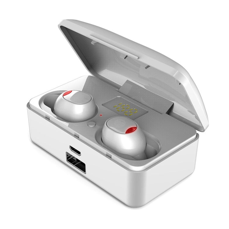 G10 TWS Bluetooth 5.0 Kabelloser Bluetooth-Kopfhörer mit Ladebox, unterstützt digitale Anzeige, HD-Anrufe und Powerbank, G10