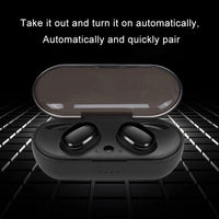 TWS-4 IPX5 Wasserdichter Bluetooth 5.0 Touch Wireless Bluetooth-Kopfhörer mit Ladebox, unterstützt HD-Anrufe und Sprachansagen, TWS-4