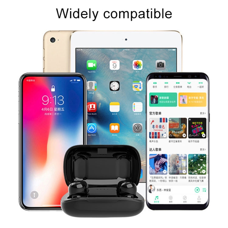TWS-4 IPX5 Wasserdichter Bluetooth 5.0 Touch Wireless Bluetooth-Kopfhörer mit Ladebox, unterstützt HD-Anrufe und Sprachansagen, TWS-4