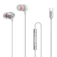 REMAX RM-560 Typ-C In-Ear-Stereo-Musikkopfhörer aus Metall mit Kabelsteuerung + Mikrofon, unterstützt Freisprechen, nicht für Samsung-Telefone