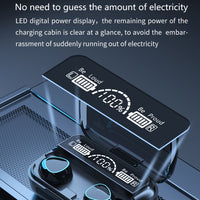 M10 Bluetooth 5.1 TWS Digitalanzeige Drahtloser Bluetooth-Kopfhörer mit Ladebox, unterstützt Touch & Siri & Batterieanzeige, M10 Black, M10 Green