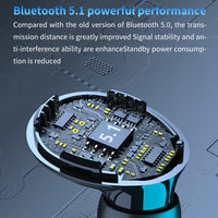 M10 Bluetooth 5.1 TWS Digitalanzeige Drahtloser Bluetooth-Kopfhörer mit Ladebox, unterstützt Touch & Siri & Batterieanzeige, M10 Black, M10 Green