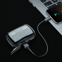 M10 Bluetooth 5.1 TWS Digitalanzeige Drahtloser Bluetooth-Kopfhörer mit Ladebox, unterstützt Touch & Siri & Batterieanzeige, M10 Black, M10 Green