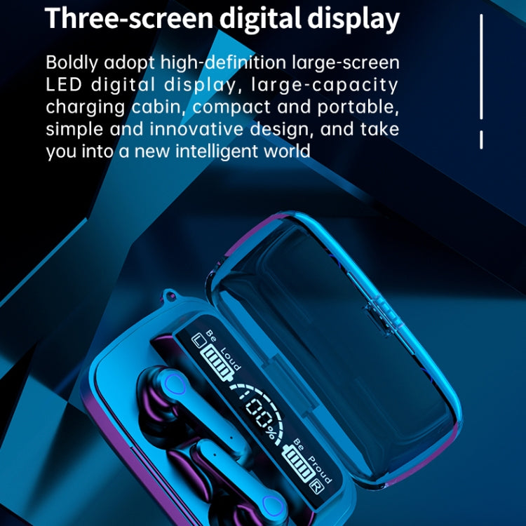 M19 Bluetooth 5.1 TWS Digitalanzeige Drahtloser Bluetooth-Kopfhörer mit Ladebox, unterstützt Touch & Siri & Batterieanzeige