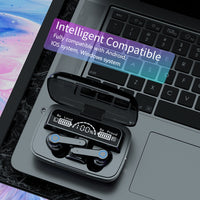 M19 Bluetooth 5.1 TWS Digitalanzeige Drahtloser Bluetooth-Kopfhörer mit Ladebox, unterstützt Touch & Siri & Batterieanzeige
