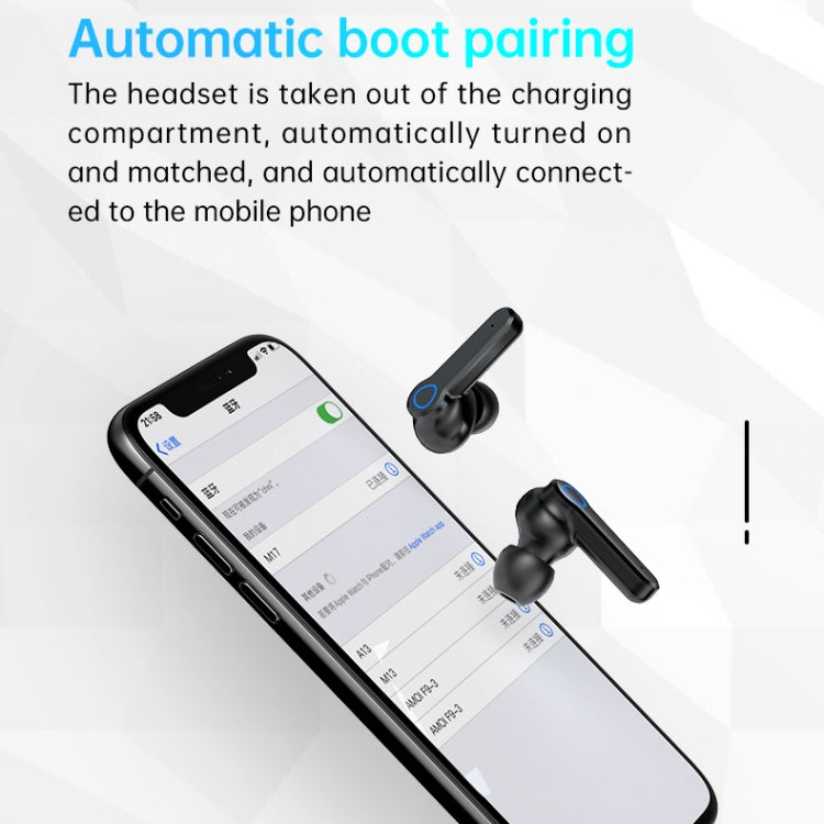 M19 Bluetooth 5.1 TWS Digitalanzeige Drahtloser Bluetooth-Kopfhörer mit Ladebox, unterstützt Touch & Siri & Batterieanzeige