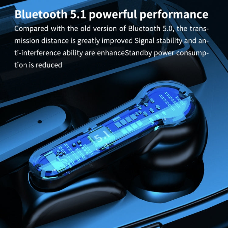 M19 Bluetooth 5.1 TWS Digitalanzeige Drahtloser Bluetooth-Kopfhörer mit Ladebox, unterstützt Touch & Siri & Batterieanzeige