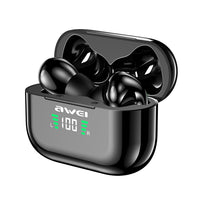 awei T29P Bluetooth V5.0 LED-Digitalanzeige Ture Wireless Sports IPX4 Wasserdichtes TWS-Headset mit Ladekoffer