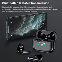awei T29P Bluetooth V5.0 LED-Digitalanzeige Ture Wireless Sports IPX4 Wasserdichtes TWS-Headset mit Ladekoffer