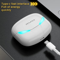 awei T35 Bluetooth V5.0 Ture Wireless Sportspiel Dual Mode IPX5 Wasserdichtes TWS-Headset mit Ladekoffer