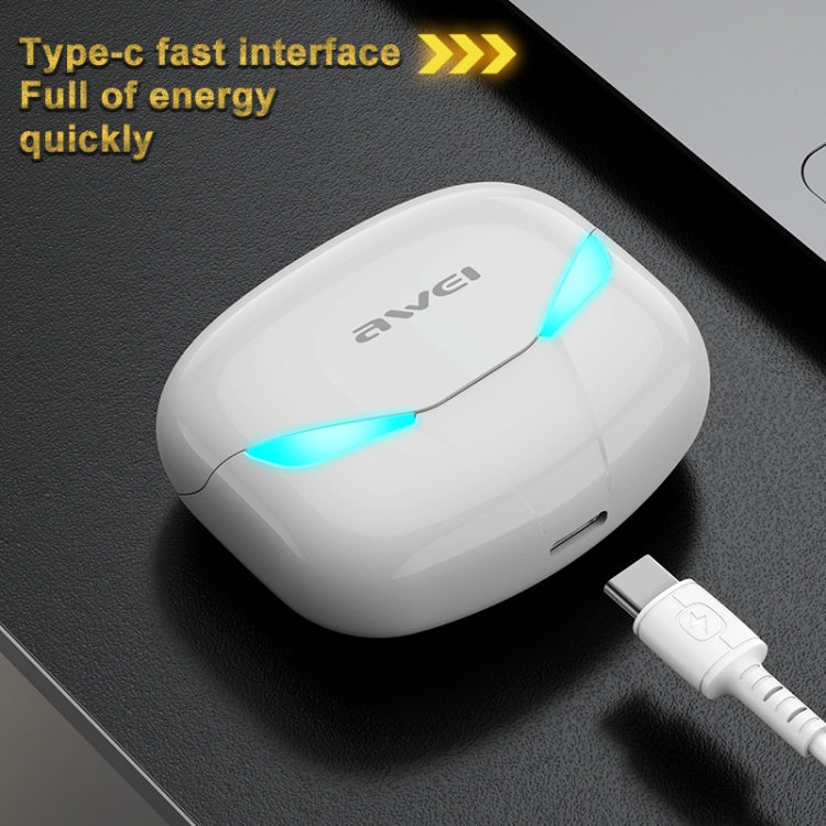 awei T35 Bluetooth V5.0 Ture Wireless Sportspiel Dual Mode IPX5 Wasserdichtes TWS-Headset mit Ladekoffer