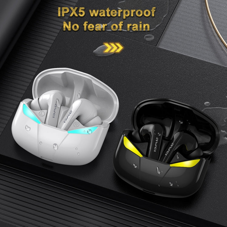 awei T35 Bluetooth V5.0 Ture Wireless Sportspiel Dual Mode IPX5 Wasserdichtes TWS-Headset mit Ladekoffer