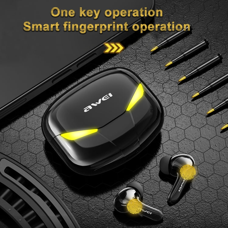 awei T35 Bluetooth V5.0 Ture Wireless Sportspiel Dual Mode IPX5 Wasserdichtes TWS-Headset mit Ladekoffer