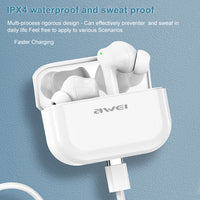 awei TA1 Bluetooth V5.0 Ture Wireless Sports ANC Noise Cancelling IPX4 Wasserdichtes TWS-Headset mit Ladehülle