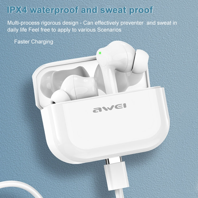 awei TA1 Bluetooth V5.0 Ture Wireless Sports ANC Noise Cancelling IPX4 Wasserdichtes TWS-Headset mit Ladehülle