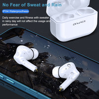 awei TA1 Bluetooth V5.0 Ture Wireless Sports ANC Noise Cancelling IPX4 Wasserdichtes TWS-Headset mit Ladehülle