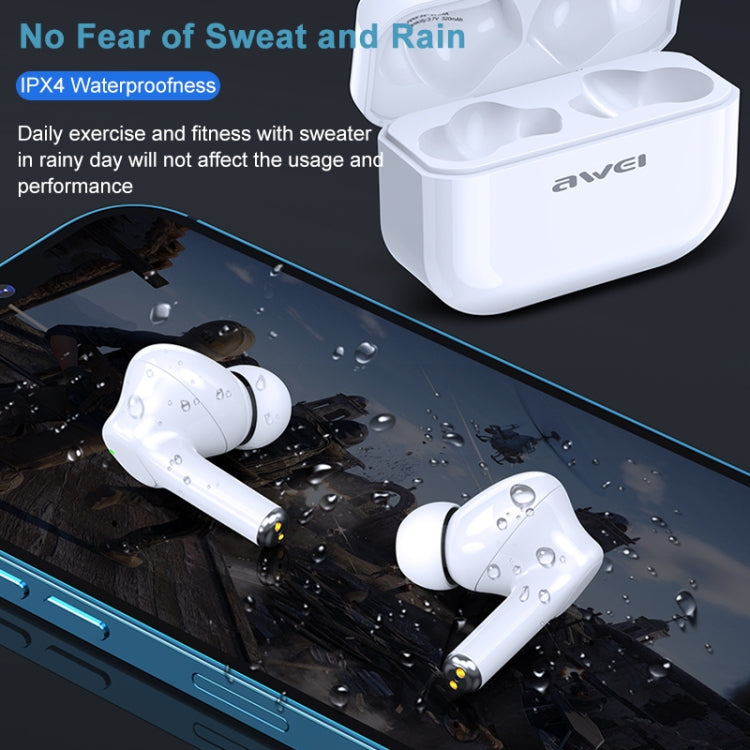 awei TA1 Bluetooth V5.0 Ture Wireless Sports ANC Noise Cancelling IPX4 Wasserdichtes TWS-Headset mit Ladehülle