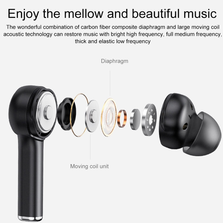 MI4 Bluetooth 5.0 LED-Digitalanzeige Intelligente Rauschunterdrückung Echter kabelloser Bluetooth-Kopfhörer