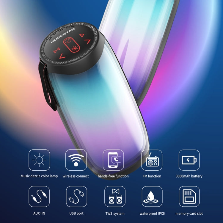 HOPESTAR P40 Bluetooth 5.0 Tragbarer, wasserdichter, kabelloser Bluetooth-Lautsprecher, P40 (Black), P40 (Blue)