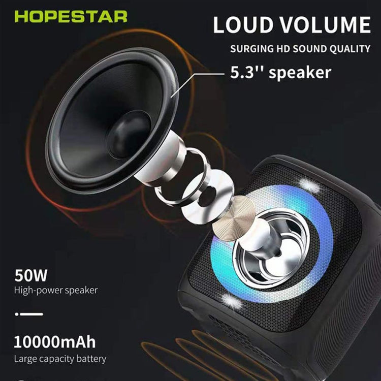 HOPESTAR Party100 Bluetooth 5.0 Tragbarer wasserdichter kabelloser Bluetooth-Lautsprecher mit mobiler Ladefunktion, Party100(Black), Party100(Green), Party100(Blue)
