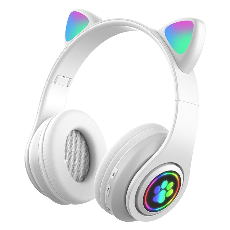 B39 Kabelloses Bluetooth-Headset mit Katzenohr-Design, LED-Farbverlaufslicht