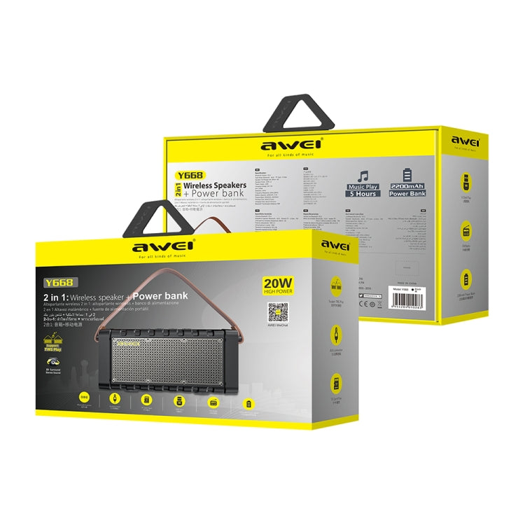 awei Y668 20W TWS Bluetooth-Außenlautsprecher