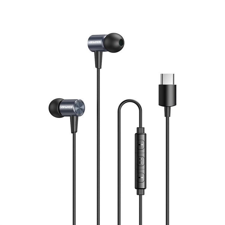 awei TC-2 USB-C / Typ-C-Schnittstelle 6D-Stereo-Surround-Kopfhörer mit Kabel