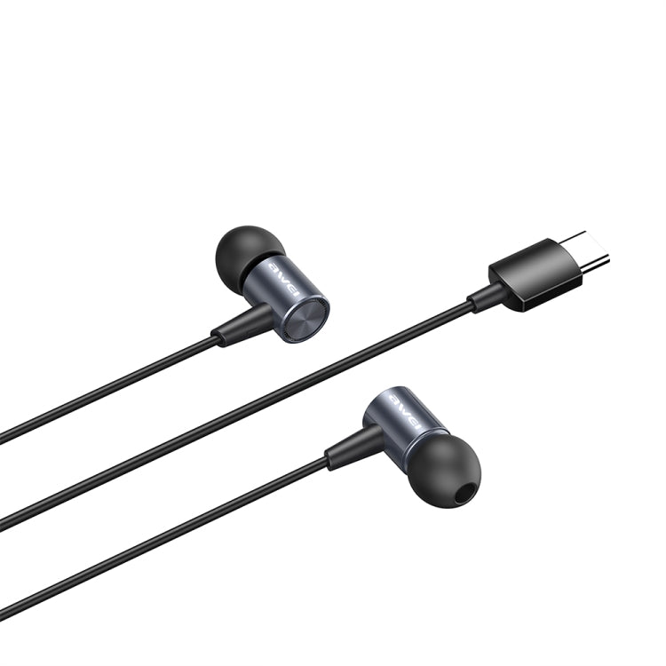 awei TC-2 USB-C / Typ-C-Schnittstelle 6D-Stereo-Surround-Kopfhörer mit Kabel
