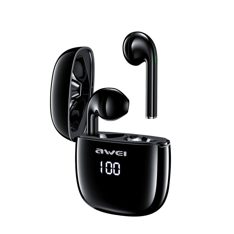 awei T28P Bluetooth V5.0 TWS Ture Wireless Sport-LED-Display-Headset mit Ladehülle