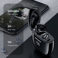 awei T28P Bluetooth V5.0 TWS Ture Wireless Sport-LED-Display-Headset mit Ladehülle