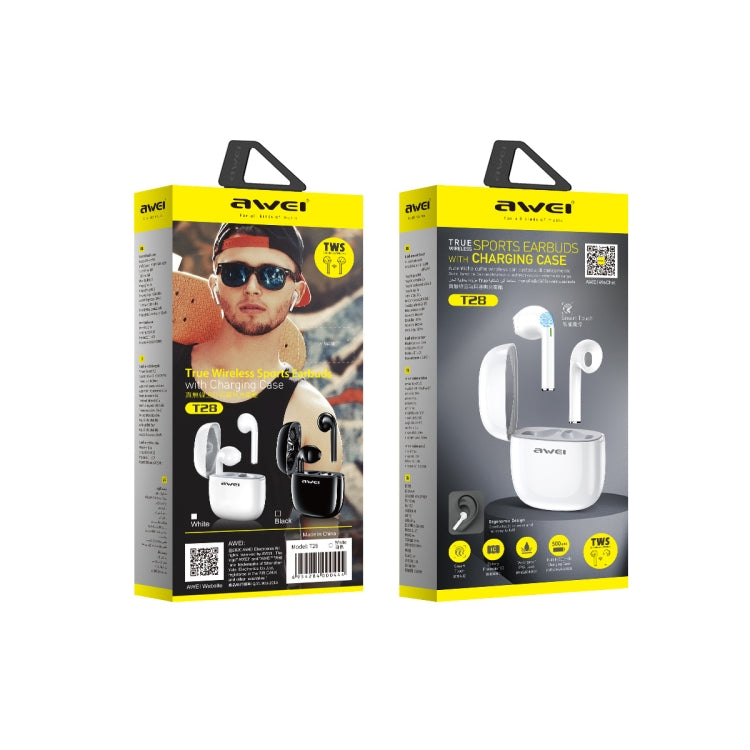 awei T28 Bluetooth V5.0 Ture Wireless Sports TWS Headset mit Ladekoffer