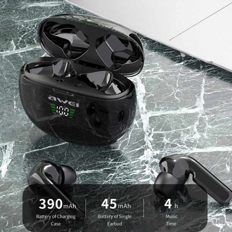 awei T15P Bluetooth V5.0 TWS Ture Wireless Sport-LED-Display-Headset mit Ladehülle, T15P