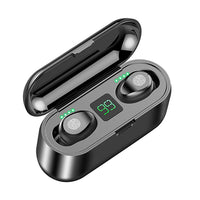 F9 TWS V5.0 Touch Control Binaurales kabelloses Bluetooth-Headset mit Ladeetui und Digitalanzeige, F9