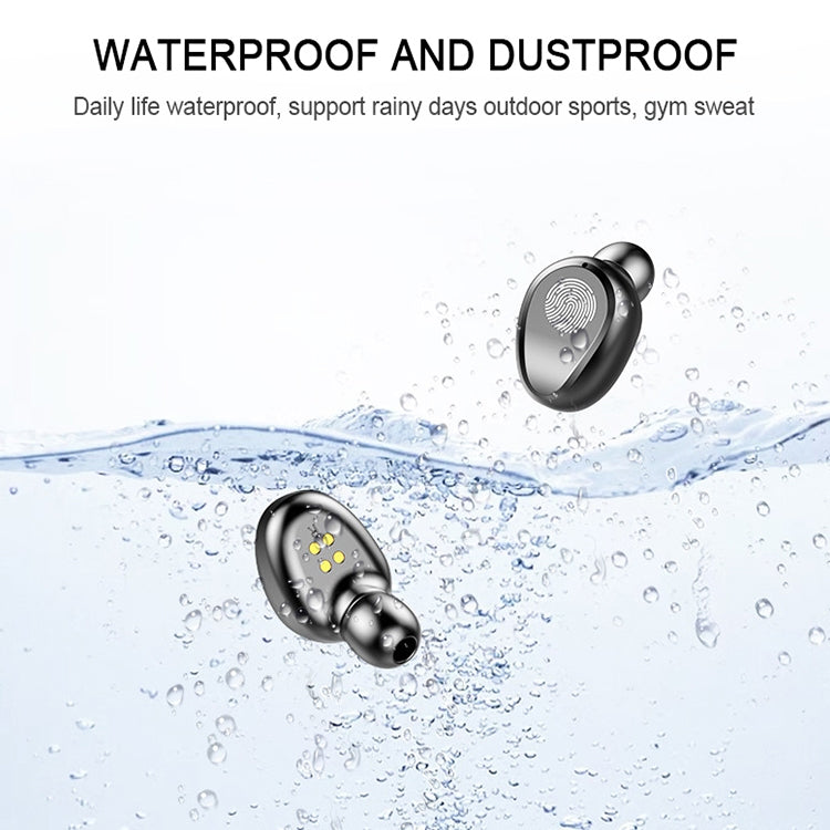 F9 TWS V5.0 Touch Control Binaurales kabelloses Bluetooth-Headset mit Ladeetui und Digitalanzeige, F9
