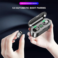 F9 TWS V5.0 Touch Control Binaurales kabelloses Bluetooth-Headset mit Ladeetui und Digitalanzeige, F9