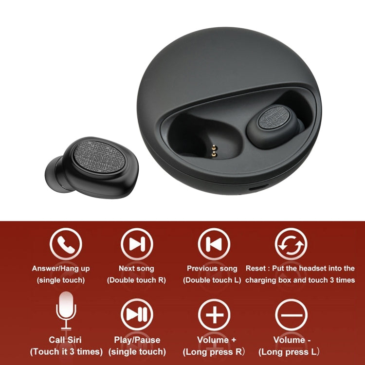 YH-03 TWS V5.0 Kabelloses Stereo-Bluetooth-Headset mit Ladehülle, unterstützt Sprachassistent