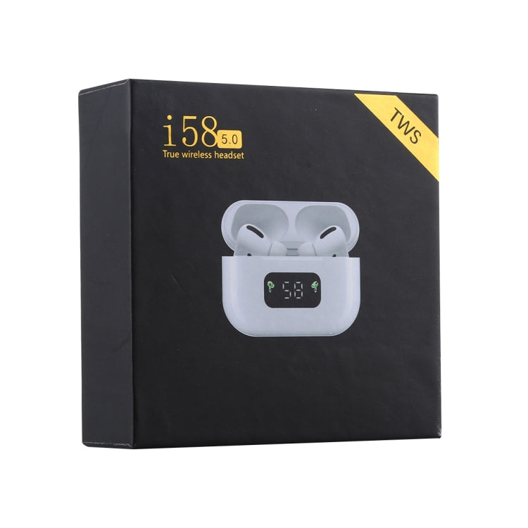 i58 TWS Bluetooth 5.0 Touch Wireless Bluetooth-Kopfhörer für IOS-Systemgeräte, mit magnetischer Anziehungs-Ladebox und intelligentem Digitaldisplay, unterstützt Siri