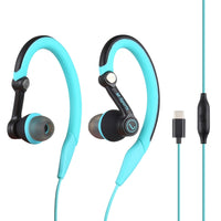 Mucro Typ-C-Stecker-In-Ear-Sport-Ohrbügel-Stereokopfhörer mit Kabel für Jogging und Fitnessstudio, Type-C