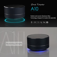 Tragbarer Mini-Bluetooth-Lautsprecher A10 mit integriertem Mikrofon und LED, unterstützt Freisprechanrufe und TF-Karte