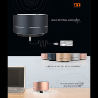 Tragbarer Mini-Bluetooth-Lautsprecher A10 mit integriertem Mikrofon und LED, unterstützt Freisprechanrufe und TF-Karte