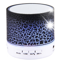 Tragbarer Mini-Bluetooth-Stereolautsprecher A9 Glare Crack mit LED-Licht, integriertem Mikrofon, Unterstützung für Freisprechanrufe und TF-Karte
